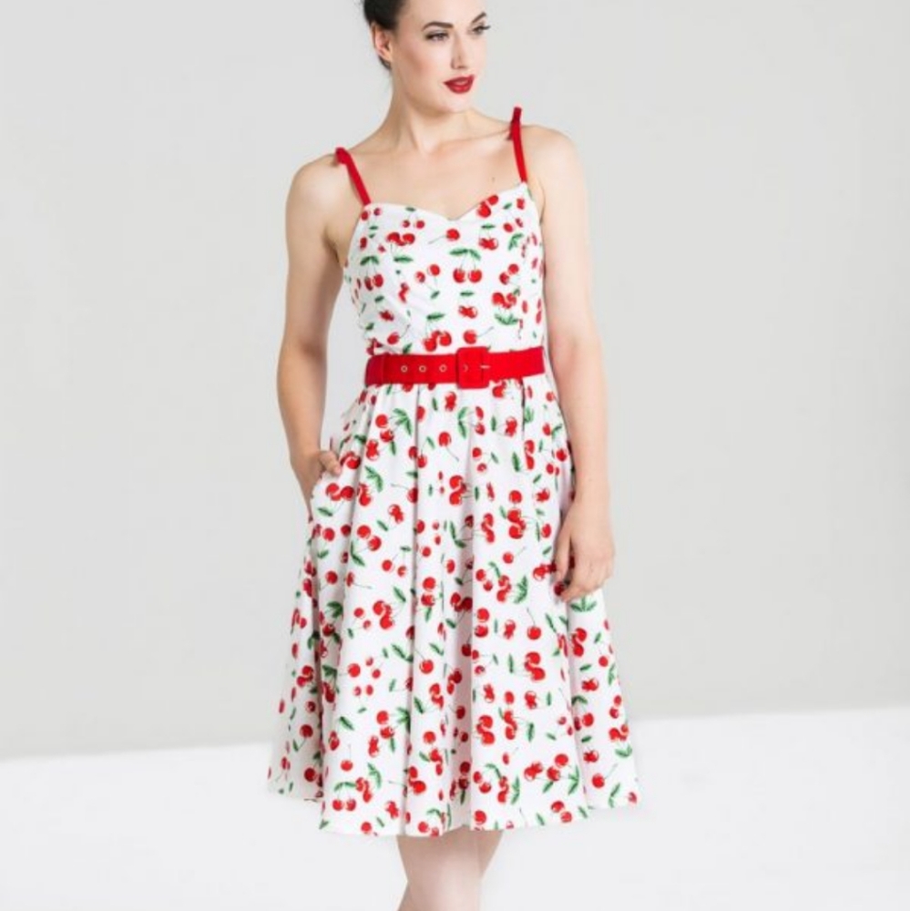 EUC Hell Bunny Sweetie Cherry Dress